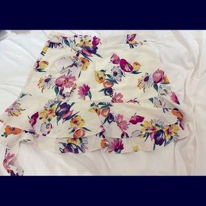 Zara floral wrap skirt